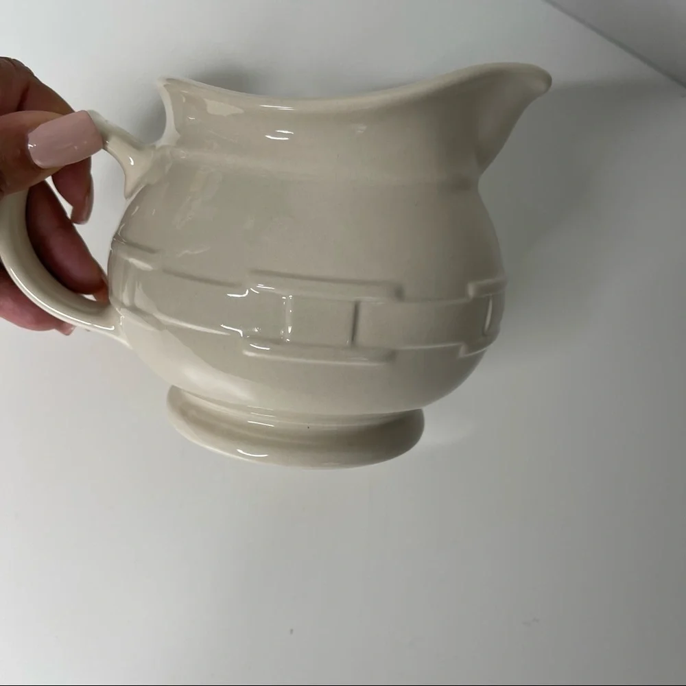 Longaberger ALL White Ceramic Pitcher